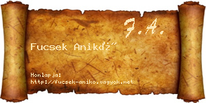 Fucsek Anikó névjegykártya